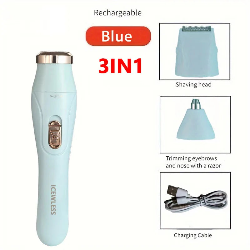 Electric Hair Trimmers for Women Waterproof Razor Painless Private Body Hair Removal Device Shaver Bikini Arm Leg Face Shaving