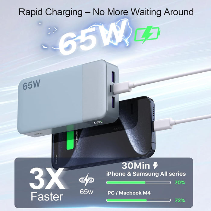 65W 20000Mah Portable Charger Power Bank Fast Charging