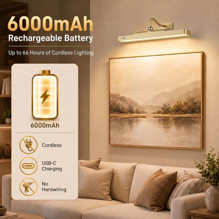 Picture Lights for Wall, Rechargeable Motion Sensor Art Light