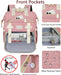 Backpack for Women,Wide Open Work Large Student Bookbag for 15.6 Inch Laptop,Doctor Teacher Nurse College School Travel Bag,Water Resistant Laptop Bookbag Computer Back Pack Pink