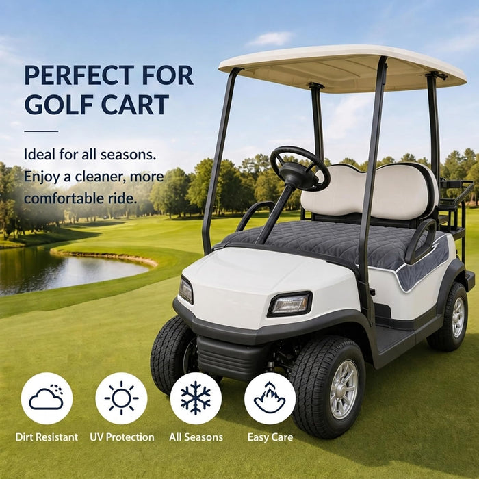 Golf Cart Seat Cover Towel Blanket, Warm Soft Plush 2-4 Passenger