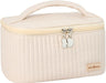Large Makeup Organizer 2024 Pu Leather Waterproof Portable Large Cosmetic Bag Large Travel Toiletry Bag with Zipper Handle Skincare Bag for Women Girlfriend Birthday Gifts Valentines Day Gifts