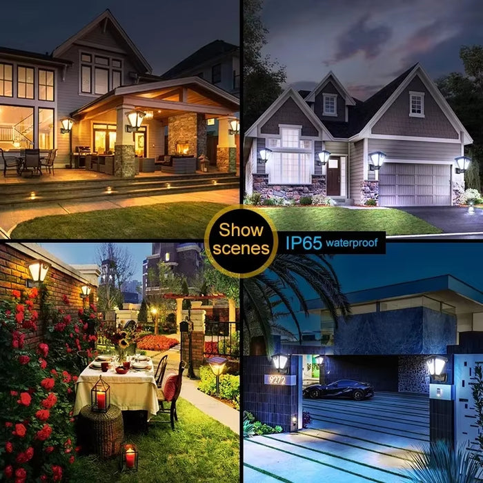 2 in 1 Solar Outdoor Motion Sensor Lighting LED Light Lawn Lamp Wall Dual Purpose Lights Waterproof for Garden Porch Courtyard