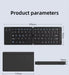 Mini Foldable Wireless Keyboard Slim Portable Bluetooth Keyboard Rechargeable Folding Keyboard for IOS Windows Android