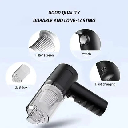 Car Vacuum Cleaner 3 in 1 Integrated Suction and Blowing Vacuum Combination Vacuum Cleaner USB Charging Small Household Vacuum