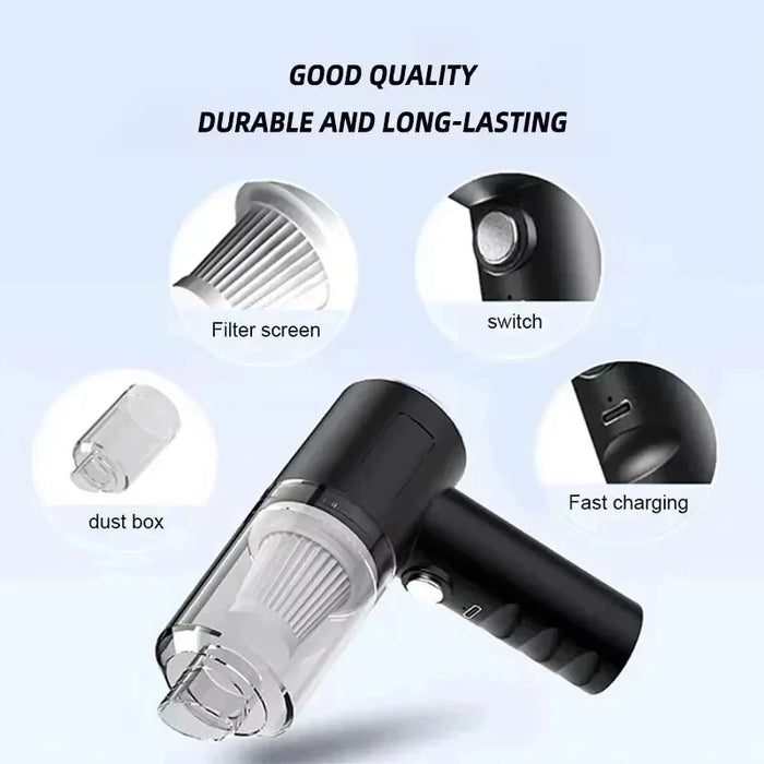 Car Vacuum Cleaner 3 in 1 Integrated Suction and Blowing Vacuum Combination Vacuum Cleaner USB Charging Small Household Vacuum