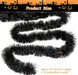 19.68Feet Black Garland - Sparkle Halloween Tinsel Garland for Holiday Tree, Table, Door, Wall, Rail, Fireplace, Parade Floats - Halloween Garland for Indoor & Outdoor Home Party Decoration