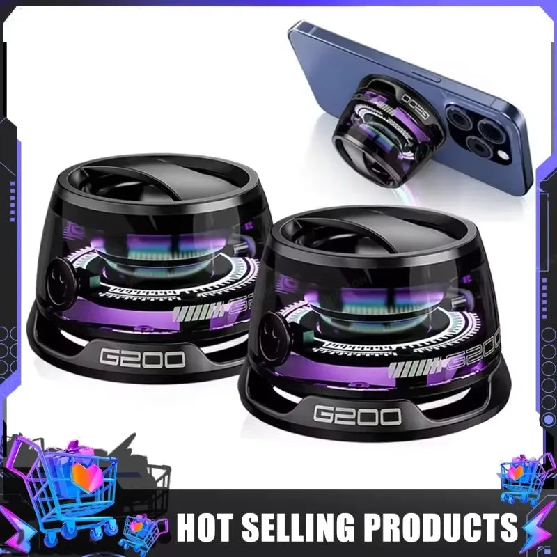 Portable Mini Bluetooth Speaker G200 RGB Lighting Magnetic Speaker BT5.3 Mini Sound Box 7 Hours Playback Phone Holder