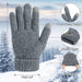 2 Pairs Winter Gloves for Women Chenille, Winter Warm Thick Lined Touchscreen Fingers Cold Winter Gloves