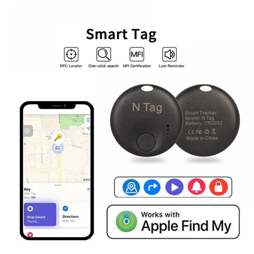 Air Tag Smart Bluetooth Tracker Tag Works with IOS Find My APP Tracking Locator Device Anti-Lost Item Finder for Keys Bag
