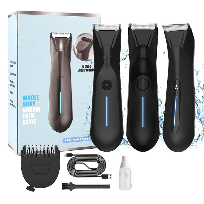 2025 New Men'S Electric Hair Clipper Removal Private Leg Pubic Groin Hair Trimmer Full Body Waterproof Trimmer Shaving Razor