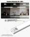 Under Cabinet Motion Sensor Lighting - 20 Inch Wireless under Cabinet Lighting, Rechargeable with Magnetic Mount, 5CCT Adjustable for Kitchen/Hallway (White, 2-Pack)
