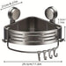 Space Saving Suction Cup Bathroom Rack with Sturdy Triangular Frame and Hook Rod Suitable for Showers and Bathrooms