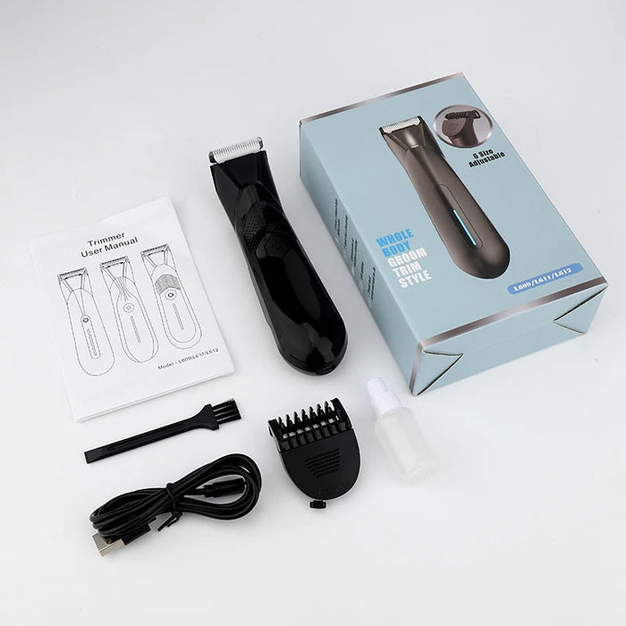 2025 New Men'S Electric Hair Clipper Removal Private Leg Pubic Groin Hair Trimmer Full Body Waterproof Trimmer Shaving Razor