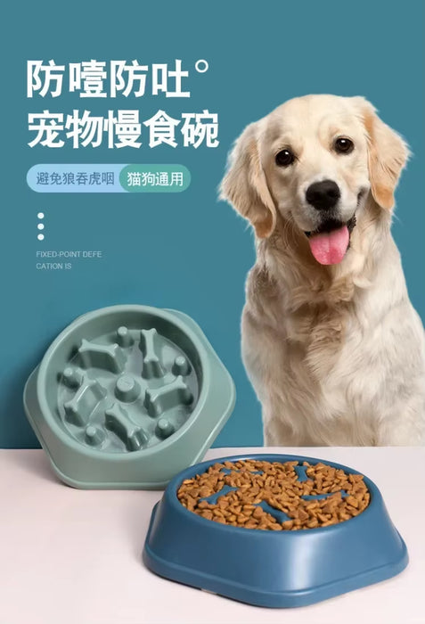 Pet Product Bone Plastic Pet Food Bowl Doggy Puppy Bowl Slow Feeder Dog Bowl