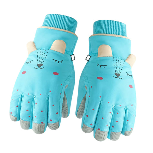 Fridja Winter Gloves for Kids Boys Girls Snow Windproof Mittens Outdoor Sports Skiing 6-12 Years Old