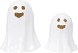 Ceramic Halloween Decor, 2 Pack Light up Ghost Figures Set, Spooky Halloween Indoor Decorations Statue Sculpture for Props Home Tabletop Decorations