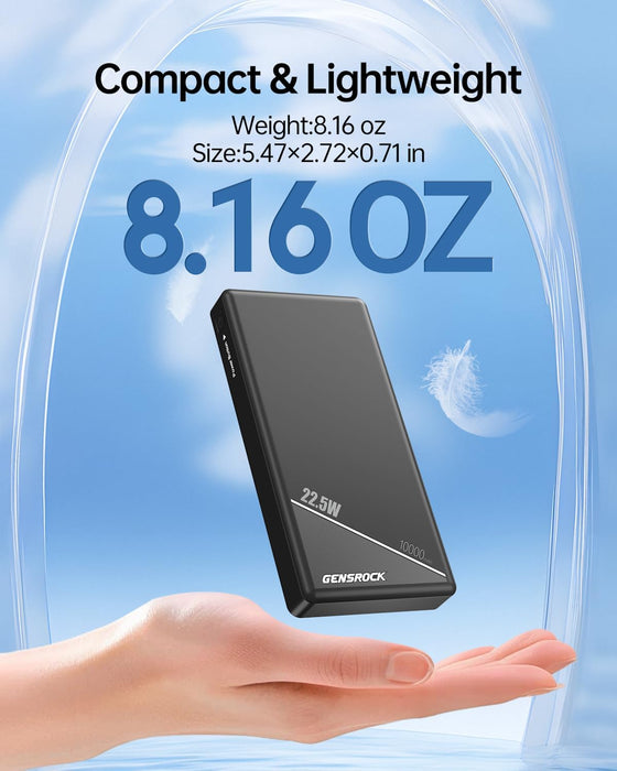2-Pack Portable Charger Power Bank 10000Mah, Slim Power Bank