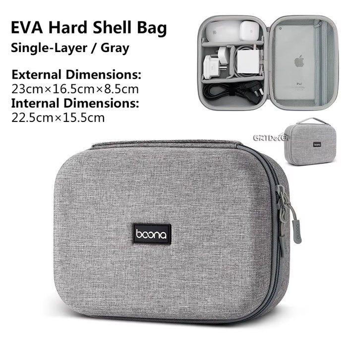 Hard Shell Digital Gadgets Storage Bag for Mac Adapter Mouse Data Cable Earphone HDD Electronics Gadgets Organizer Case
