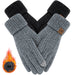 2 Pairs Winter Gloves for Women Chenille, Winter Warm Thick Lined Touchscreen Fingers Cold Winter Gloves