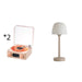 Retro Turntable Speaker Wireless Bluetooth-Compatible 5.0 Vinyl Record Player Stereo Sound with White Noise RGB Projection Lamp Effect