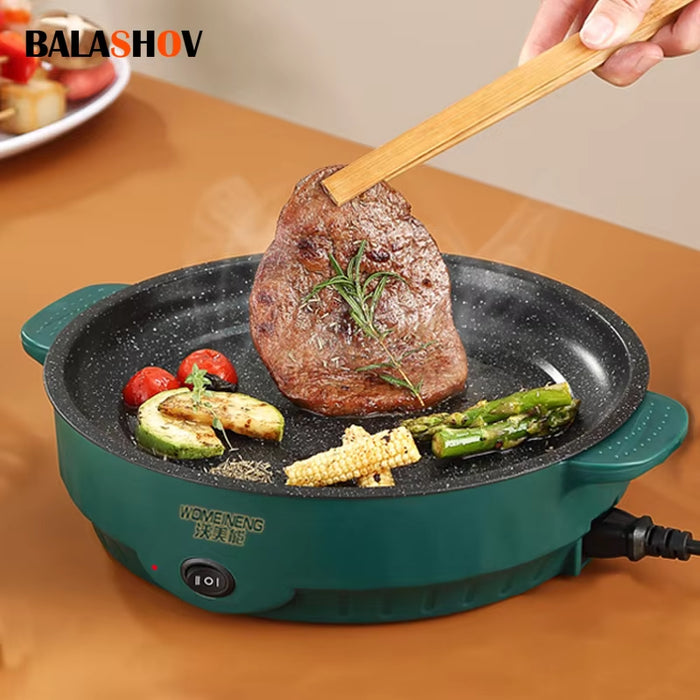 Electric Multicooker Electric Frying Pan 220V Househould Barbecue Fried Steak Fish Omelette Frying Pan Non-Stick Cooking Machine