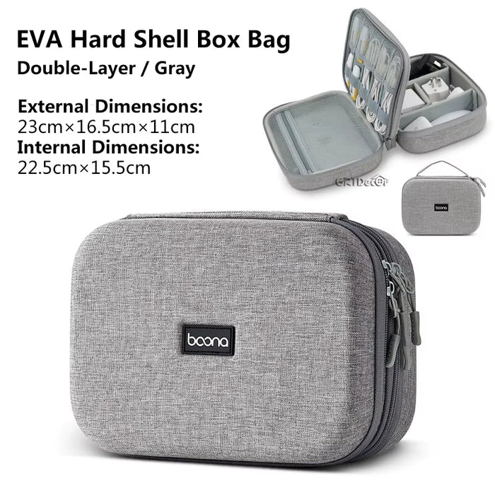Hard Shell Digital Gadgets Storage Bag for Mac Adapter Mouse Data Cable Earphone HDD Electronics Gadgets Organizer Case