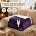 Electric Heated Blanket Full 72"X84" - Dark Purple, ETL Certified