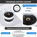2-Pack Motion Sensor Outdoor Lights, Upgrade Dusk to Dawn Exterior Lighting Fixtures, Modern Porch Lights with Cylinder Lampshade, LED Wall Sconce for Garage Patio Garden House