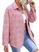Womens Plaid Shirts Flannel Shacket Jacket Long Sleeve Button down Shirts Blouses Tops