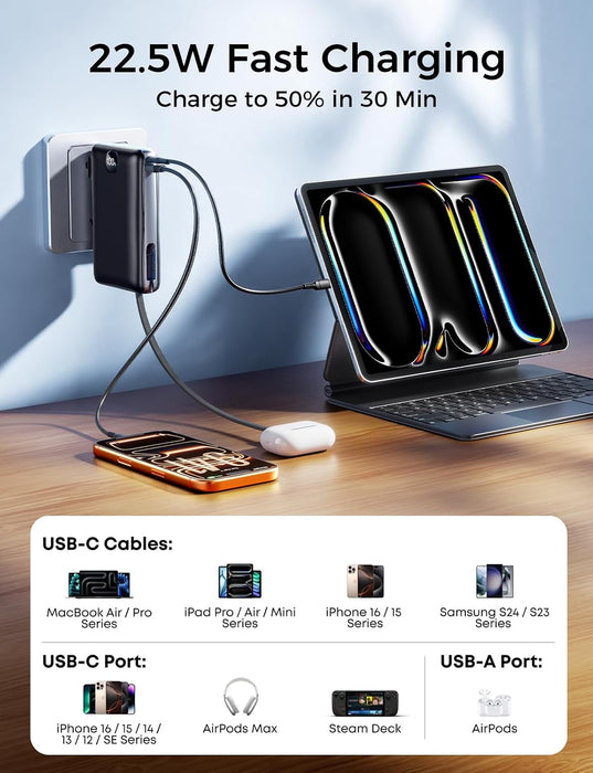 Portable Charger Power Bank 50000Mah Massive Capacity with Wall Plug