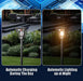 2 in 1 Solar Outdoor Motion Sensor Lighting LED Light Lawn Lamp Wall Dual Purpose Lights Waterproof for Garden Porch Courtyard