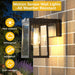 Solar Motion Sensor Lights, Solar Lights with 2 Modes & Waterproof, Dusk to Dawn Glass Outdoor Wall Lights for Entryway Exterior Front Porch Patio Fence Lantern (2 Pack)