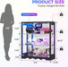 39" Display Cabinet with Glass Doors, RGB Lights, Lock & 3-Tier