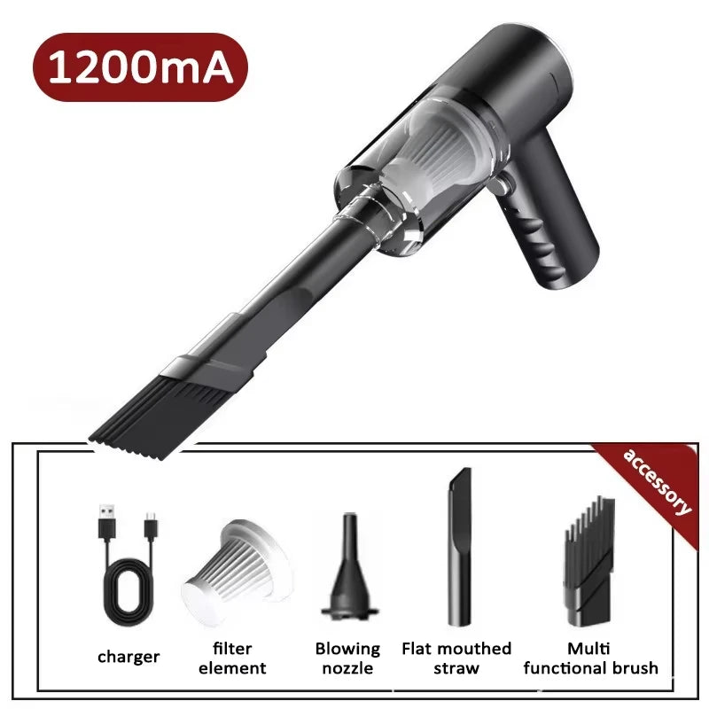 Car Vacuum Cleaner 3 in 1 Integrated Suction and Blowing Vacuum Combination Vacuum Cleaner USB Charging Small Household Vacuum