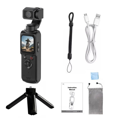 4K Wifi Pocket Vlogging Camera 330° Auto Rotatable Touch Screen Sports DV Bodycam Face Tracking Portable Action Cameras