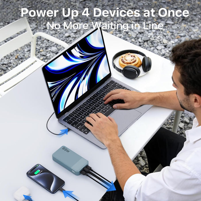 65W 20000Mah Portable Charger Power Bank Fast Charging