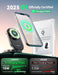Qi2 3 in 1 Wireless Charging Station, 15W Fast Wireless Charger Stand for Iphone 16/15/14/13, Apple Watch, Airpods, Magnetic Foldable for Magsafe Charger for Multiple Devices (With 30W Adapter)