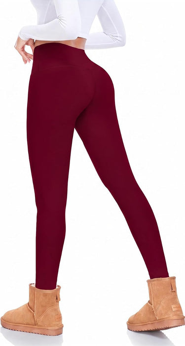 Fleece Lined Leggings Women High Waisted Tummy Control Workout Winter Thermal Warm Soft Yoga Pants