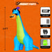 10 FT Halloween Animated Inflatable Dinosaur Pumpkin with Shake Head