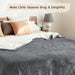 Electric Blanket Full Size 72"X84",Ultra-Soft Flannel Sherpa with 5 Heat Settings & a 10-Hour Auto Shutoff, for Couch & Bed, Grey