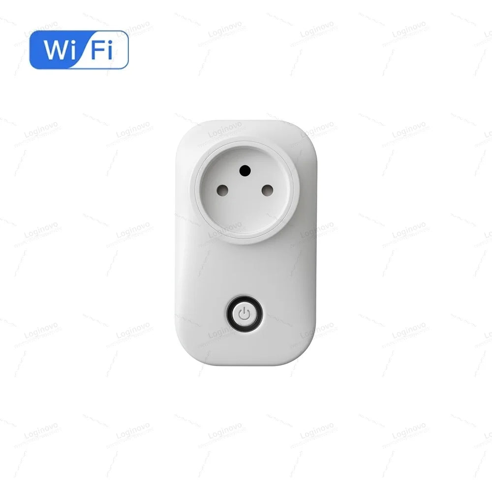 Tuya Smart Socket Israel Plug 16A Power Monitor Wifi Light Switch Smart Life Remote Control Outlet for Alexa, Google Assistant