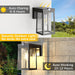 Solar Motion Sensor Lights, Solar Lights with 2 Modes & Waterproof, Dusk to Dawn Glass Outdoor Wall Lights for Entryway Exterior Front Porch Patio Fence Lantern (2 Pack)