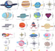 26Pcs Iron on Patches DIY Sew on Decorative Appliques Stickers Embroidery Patches for Cloth Backpacks Jeans Coats, Solar System Theme