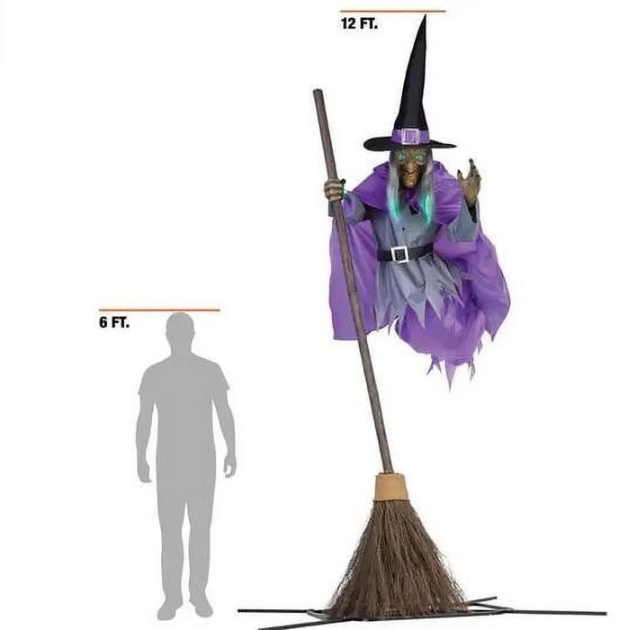 Halloween Props Garden Flying Witch Terror Flying Witch Courtyard Decoration Flying Witch, Halloween Decoration