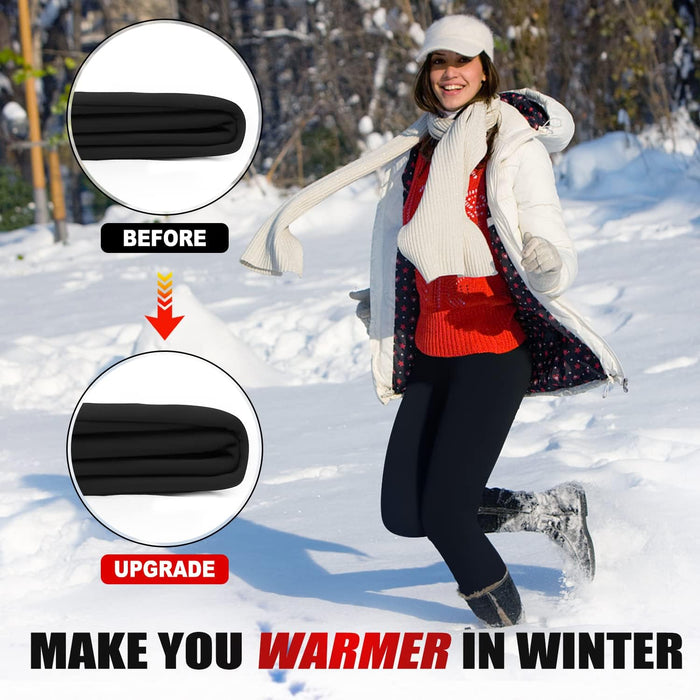 3 Pack Fleece Lined Leggings for Women, Thick Winter High Waisted