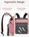 Backpack for Women,Wide Open Work Large Student Bookbag for 15.6 Inch Laptop,Doctor Teacher Nurse College School Travel Bag,Water Resistant Laptop Bookbag Computer Back Pack Pink
