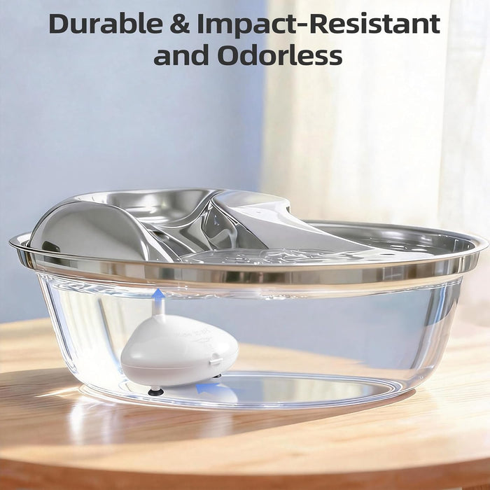 Cat and Dog Water Fountain Filters - Housing Replacement, Compatible with Stainless Steel Pet Water Fountains, Easy-Clean, Durable & Rust-Resistant (Fits L Filters)