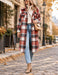 Women Oversized Plaid Shacket Long Fall Flannel Shirt Jacket