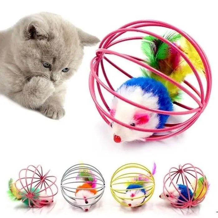 Funny Caged Mouse Pet Toy Rat Ball for Cat Dog Pet Novelty Toy Pet Supplies